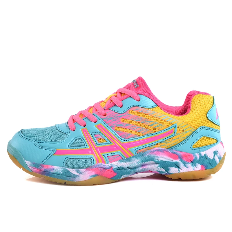 

2018 New Arrival Top Fashion Rubber Shock-absorbant Lace-up Men Badminton Shoes Professional Sports For Indoor Sneakers