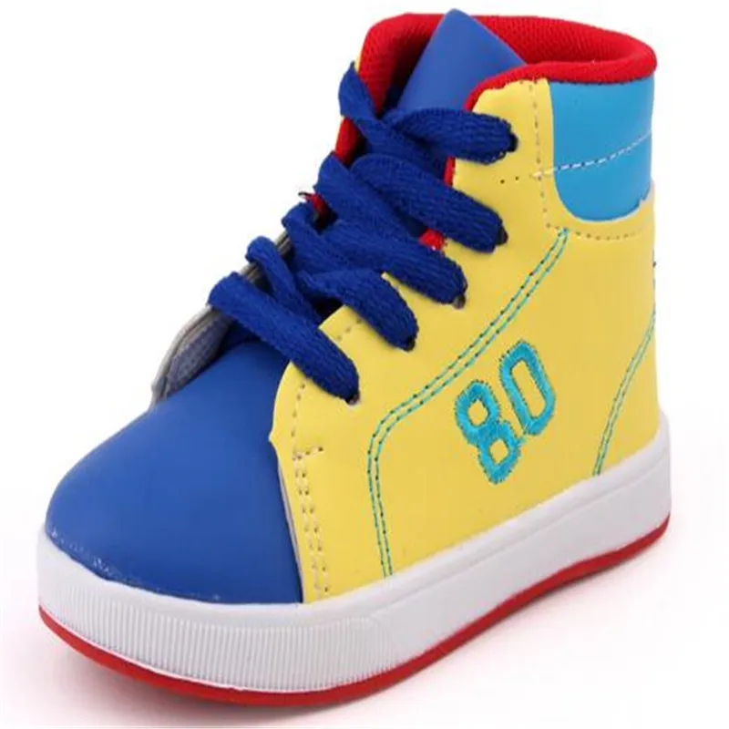 2016 Children's Sports Shoes Fashion Trend Shoes Solid Color Bang Boys ...