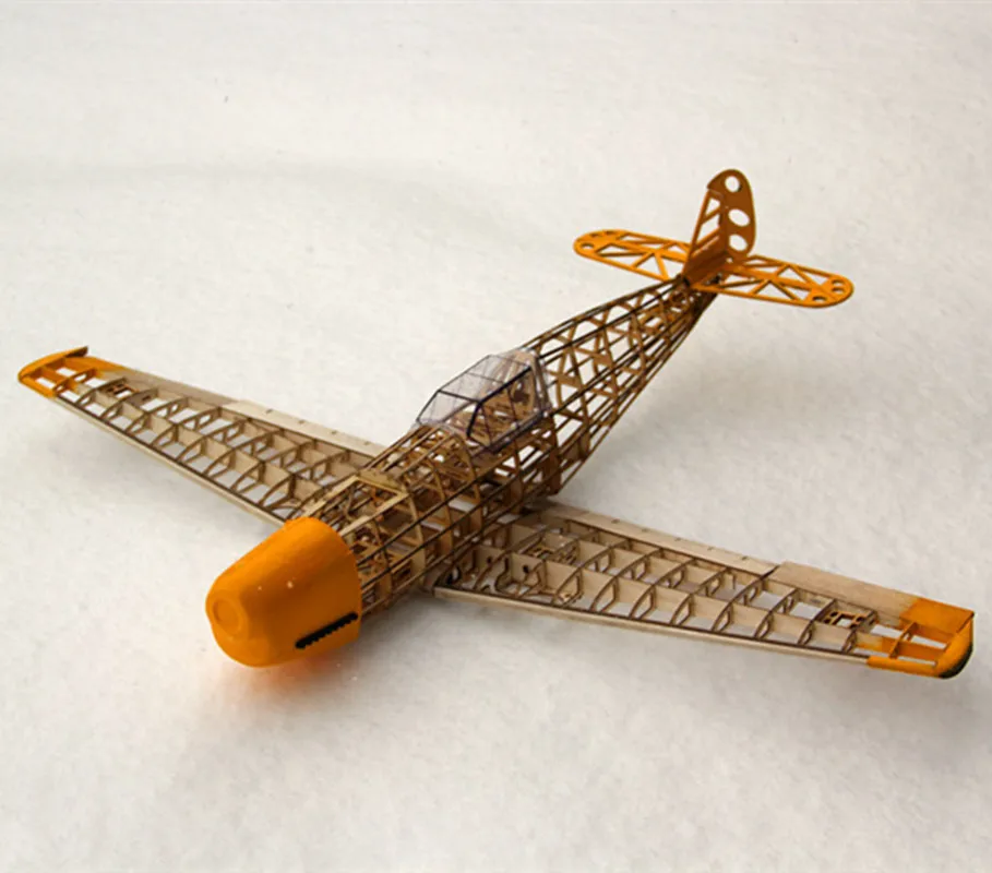 RC самолет лазерная резка самолетик из пробкового дерева набор новый BF109 рамка без