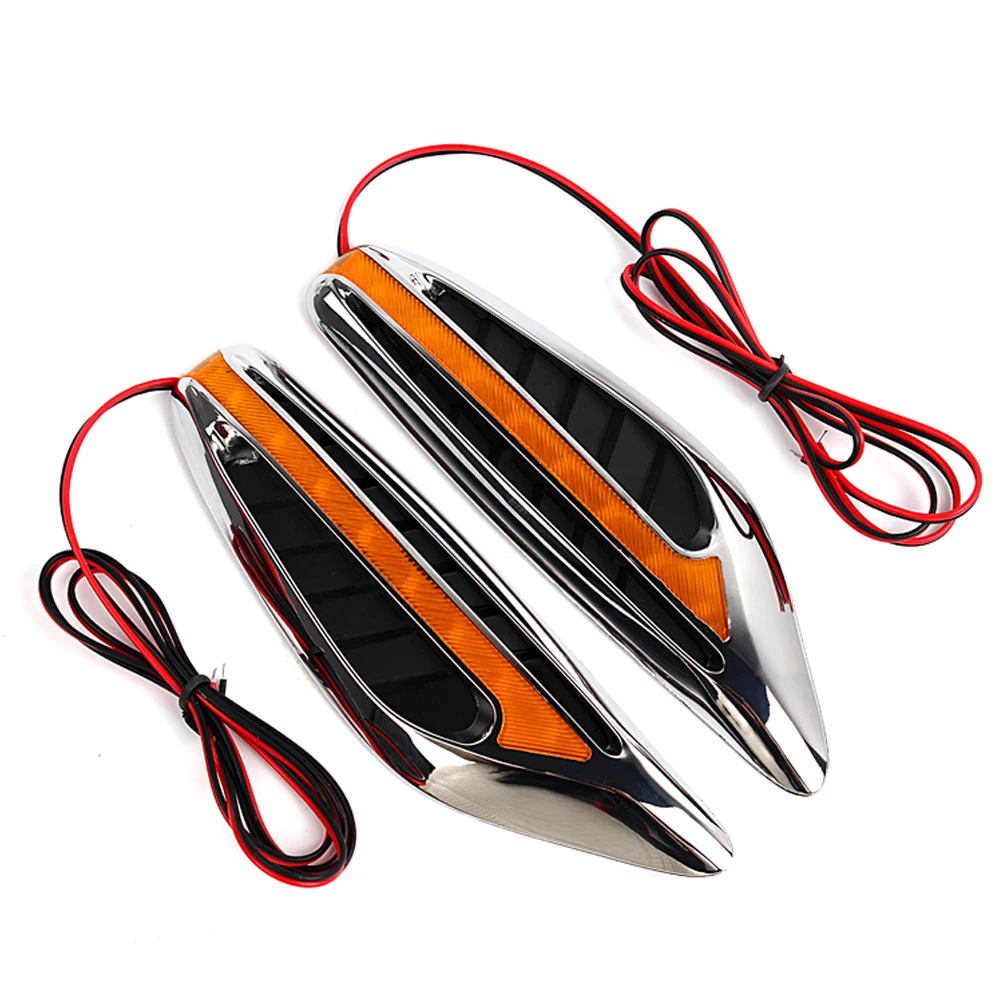 LEEPEE 1 pair 12V 3W 46 LEDs Car Side Turn Signal Lights LED Car Side Lamps Blade Shape Car-styling Auto Accessories LEEPEE 1 pair 12V 3W 46 LEDs Car Side Turn Signal Lights LED Car Side Lamps Blade Shape Car-styling Auto Accessories