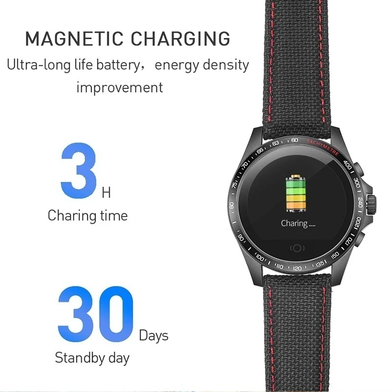CK23 Leather Smart Watch Heart Rate Monitor Blood Pressure Men Women Bracelet IP67 Waterproof Bluetooth Smartwatch Smart Band