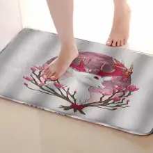 Коврик для ванной комнаты в стиле оленя, Забавный Противоскользящий коврик для ванной, аксессуары для душевой занавески, соответствующие вашей душевой занавеске