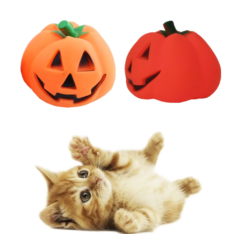 

Dog Toys For Small Large Dogs Cats 1 PC Pet Squeak Toys Halloween Pumpkin Training Puppy Chew Toys Dog Supplies Wholesale 40DC18