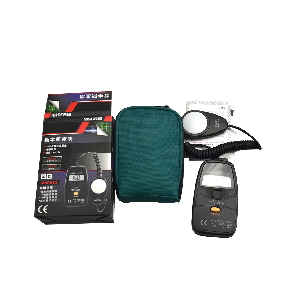 MS6610 Digital Lux Meter mini Light Meter Luxmeter 0~50000LUX Illuminometer 5