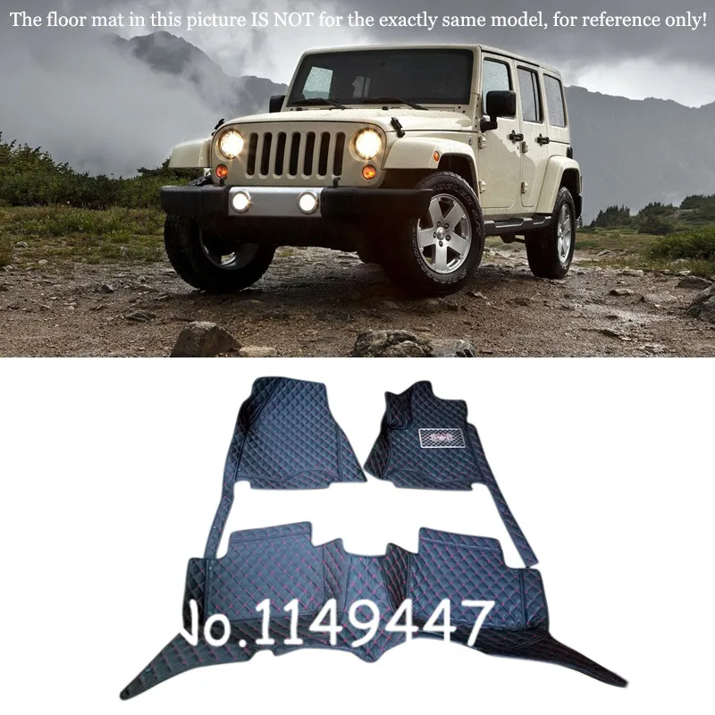 

Interior Leather Custom Car Styling Auto Floor Mats & Carpets Pads For Jeep Wrangler 4-Door 2007 08 09 10 11 12 13 14 2015