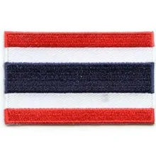 Таиланд страна вышивка патчи, сделанные из саржи с плоскими bbroder и утюгом на подложке пользовательские MOQ50pcs по почте