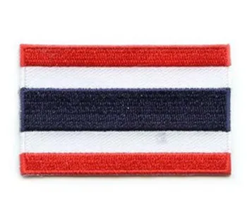 

Thailand Country Embroidery Patches Made by Twill with Flat Bbroder and Iron On Backing Custom MOQ50pcs free shipping by Post