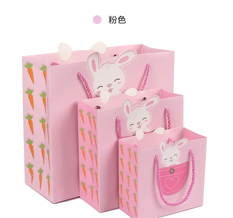 

Ynaayu Ynaayu 5pcs/set Gift Bags With Handles Cartoon Paper Bags Small Size Environmental Bag Birhtday Favors Party Supply