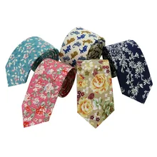 Mantieqingway 6 см свадебные Хлопок Цветочные Галстуки для Mens Gravatas Corbatas Бизнес тонкий Vestidos Тощий печатные шеи галстук