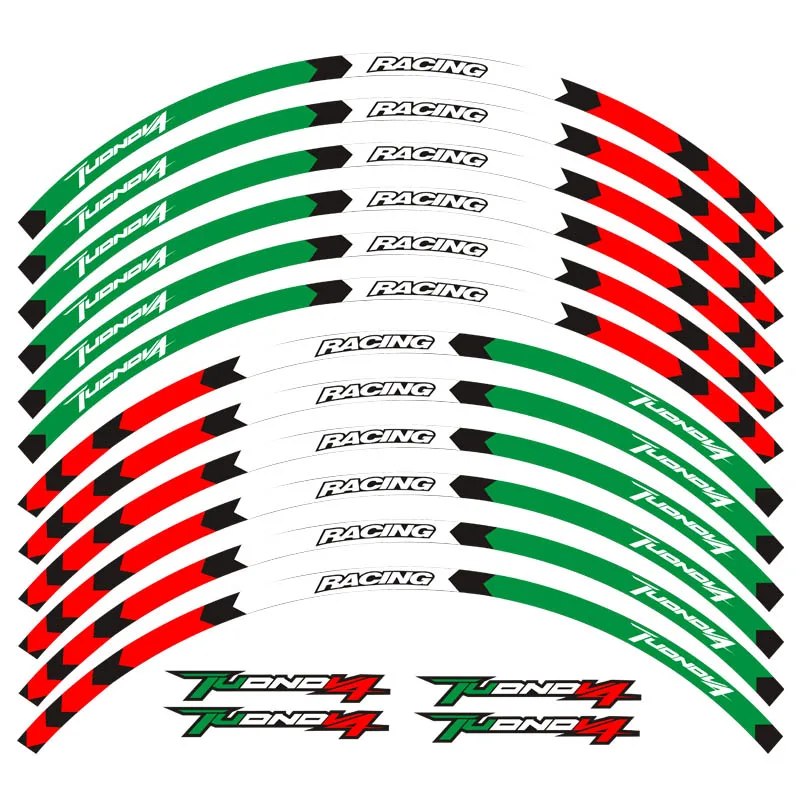 Мотоцикл стикер колеса водонепроницаемый стикер Полоса Светоотражающая наклейка на обод для Aprilia TUONOV4 TUONO V4