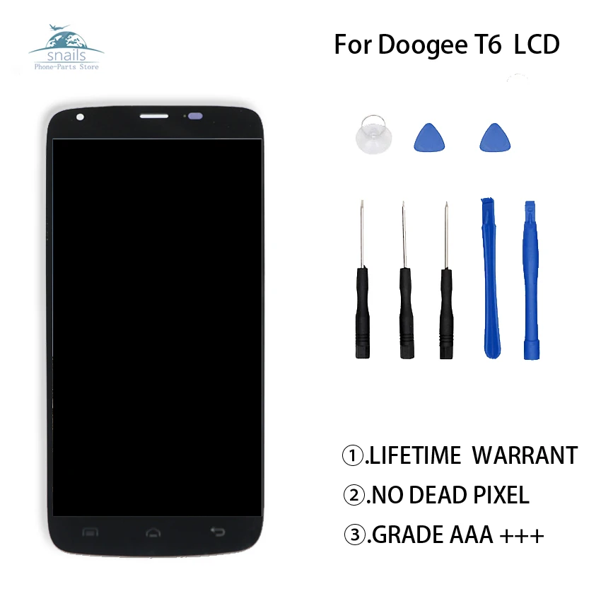 

For Doogee T6 LCD Display+Touch Screen Digitizer Original Qualirty Phone parts For Doogee T6 Display Screen LCD
