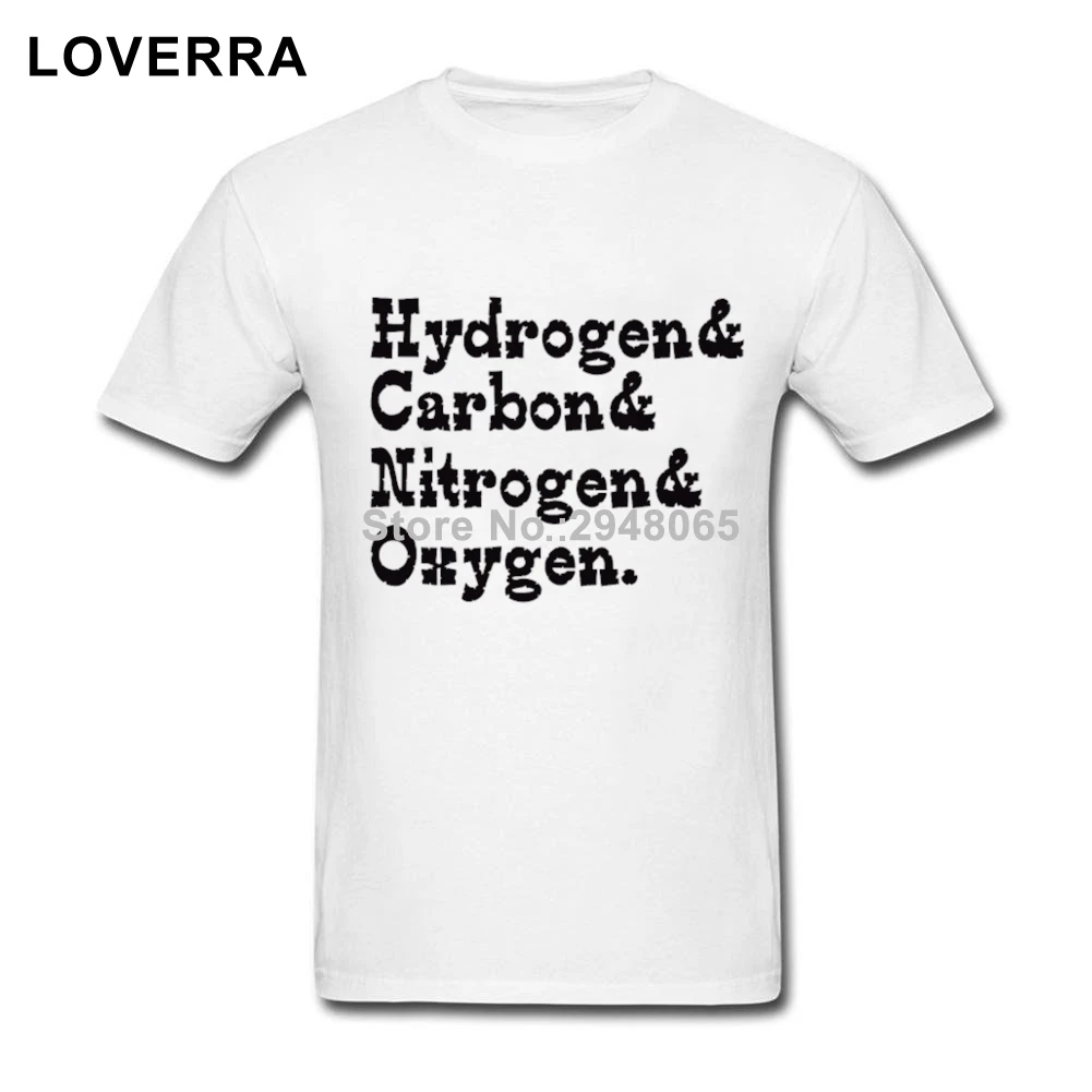 Cotton Hydrogen Carbon Nitrogen Oxygen T Shirts Men Short Sleeve Super