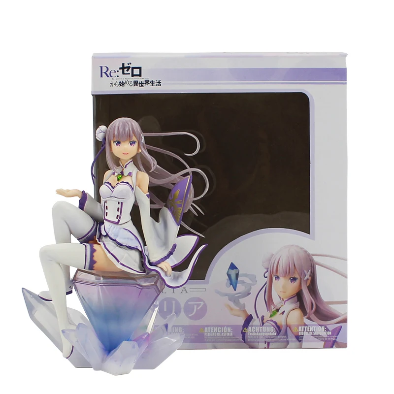 

17cm Anime Life in A Different World From Zero Emilia Kara Hajimeru Isekai Seikatsu PVC Action Figure Model Collectible Toy