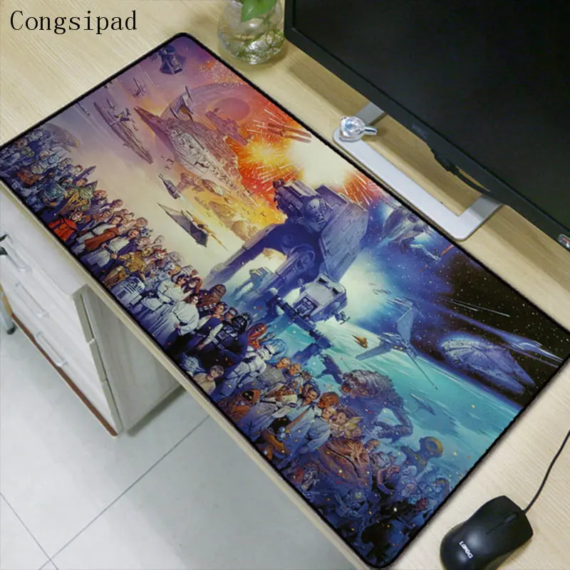 Congsipad 900*400*3mm Star War Gaming Mouse Pad Locking Edge Large Mouse Mat PC Computer Laptop Mouse Pad for CS GO Dota 2 LOL