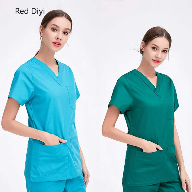 Медицинские хирургические халаты униформа для женщин лаборатории спецодежды медсестра одежда больничный хирургический халат короткий