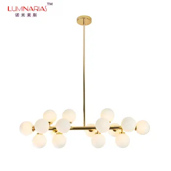 

Modern Gold Black Frosted Glass Ball Pendant Lamp Minimalist Creative Personality Magic Bean Retro Pendant Lights