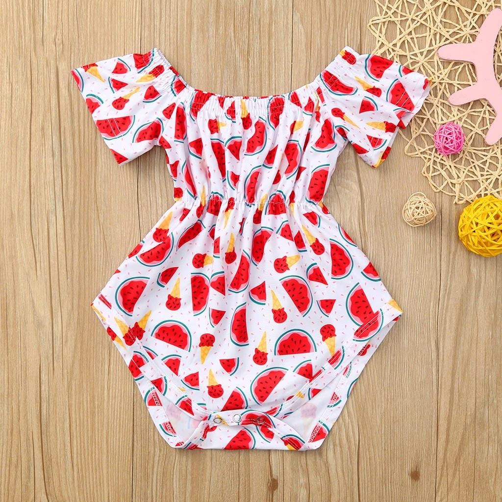 watermelon romper baby girl