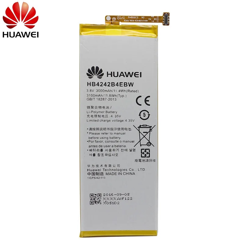 Hua Wei сменная батарея для телефона HB4242B4EBW для huawei Honor 6/Honor 4X/Honor 7i/Shot X ShotX 3000mAh