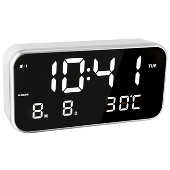 

Digital Analog-Digital Clocks Led Digital Multi-Function Alarm Clock Mirror Clock Temperature Sleepy Luminova Home Decor