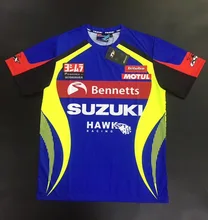2018 Cavaleiro Para SUZUKI MOTO GP Racing Team Quick Dry Equitação Racing Team Sports T-Shirt dos Esportes a Motor