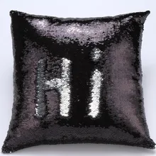Sequins Throw font b Pillow b font Case DIY Two Tone Glitter Cushion Cover font b