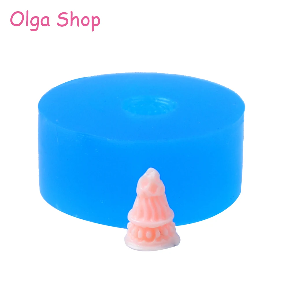 XYL222 8.9mm Ice Cream Cone Silicone Push Mold Miniature