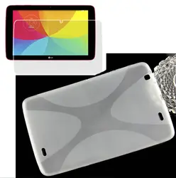 1x Экран протектор, Ультратонкий силиконовый X Line Мягкая силиконовая резина кожи геля TPU чехол Обложка для LG G Pad Tablet 10,1 V700