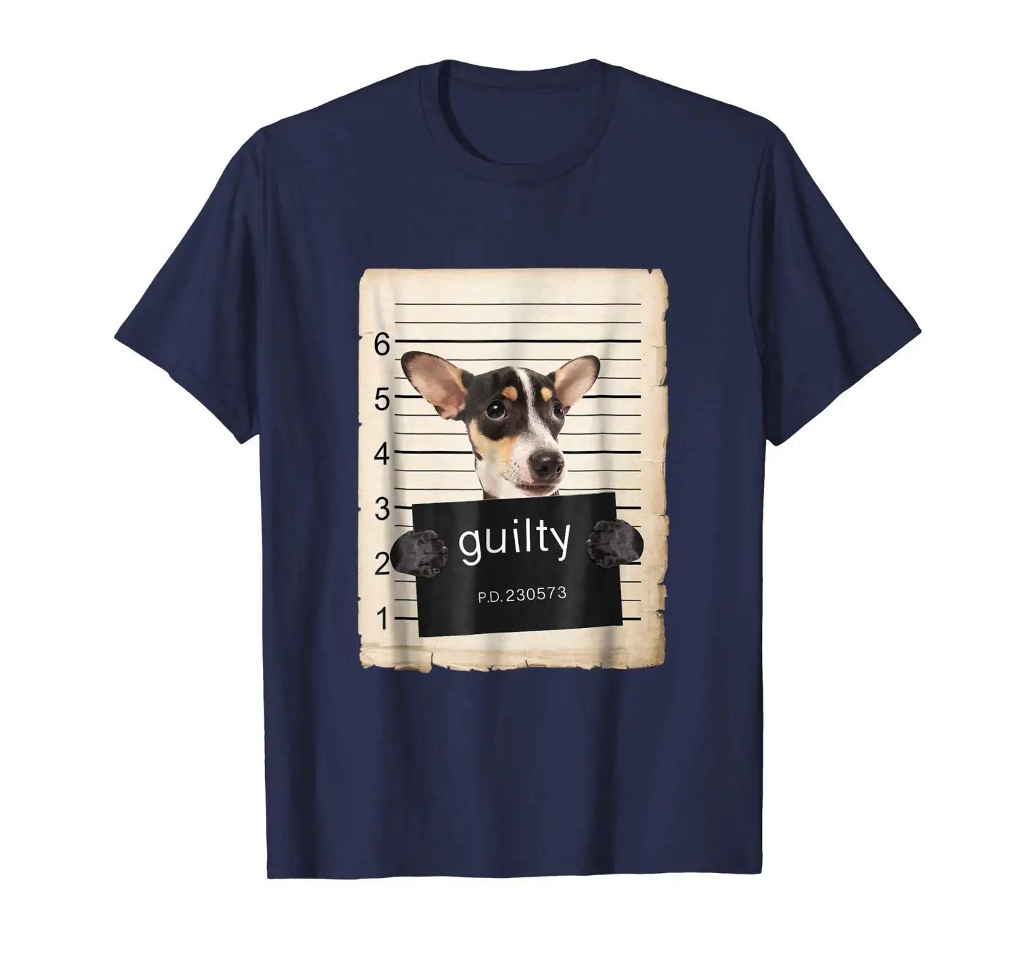 

2019 Funny Rat Terrier Dog Dog Mug Shot Bad Dog Shirt Unisex Tee