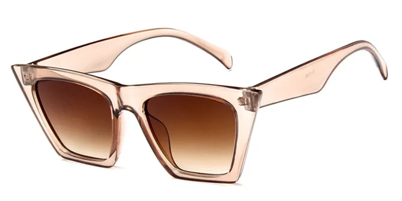 Новые женские Винтажные Солнцезащитные очки женские/мужские модные роскошные солнцезащитные очки кошачий глаз классические женские черные солнцезащитные очки - Цвет линз: 6