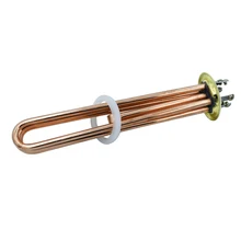 Electric Water Heating Element 380V 6KW/9KW/12KW 88mm Ring Flange Diameter Red Copper Electric Floating Immersion Heater tubular bundle water heater electric tube heating element ac 380v 6kw