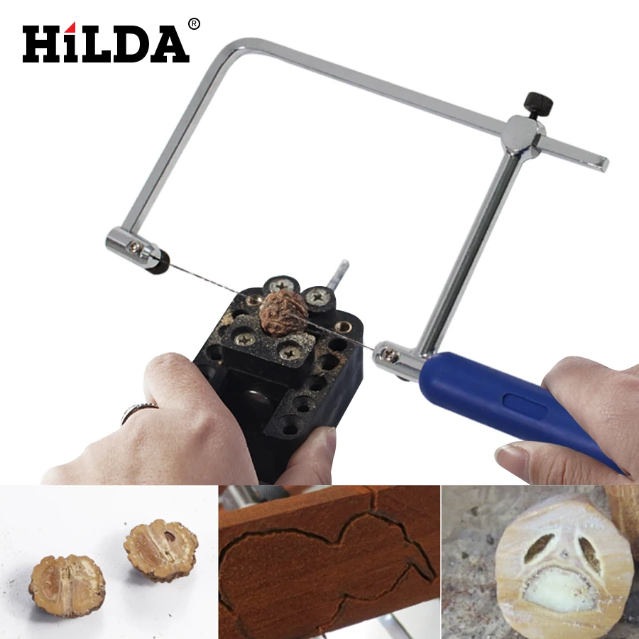 

ASB400/500 Saw Frame Saw Bow for Jewelry Sawing Frame DIY Tools Woodwork Craft Tools Hand Tools Set & 12pcs Spiral Sawblades