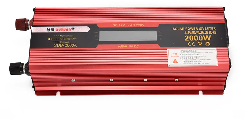 

LCD Display 950W peak power 2000W Car Power Inverter DC12V to AC220V Battery Converter Supply Charger With USB