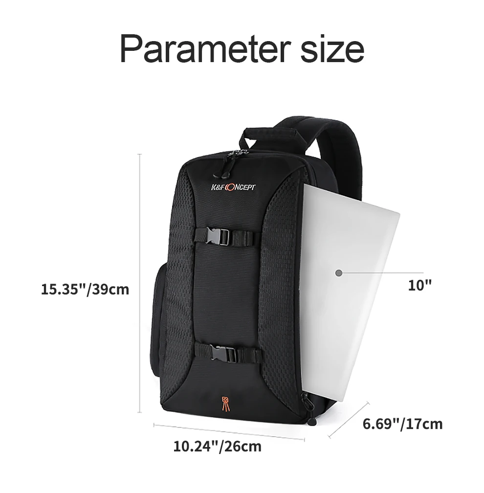 K& F, сумка через плечо для камеры, рюкзак, водонепроницаемый, мульти, повседневная, дорожная сумка с дождевиком для фотосъемки, DSLR, чехол для ноутбука