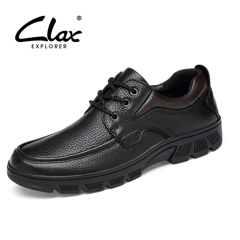 CLAX Men Formal Shoes Genuine Leather 2017 Autumn Black Dress Shoe Male Social Shoe Business Oxford Wedding Footwear цена CLAX Men Formal Shoes Genuine Leather 2017 Autumn Black Dress Shoe Male Social Shoe Business Oxford Wedding Footwear цены онлайн