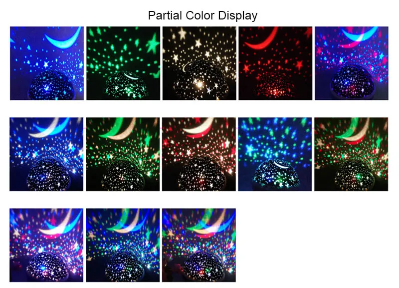 Новинка, светодиодный проектор с вращающейся звездой, освещение, луна, звездное небо, детский ночник для сна, батарея, аварийная проекционная лампа