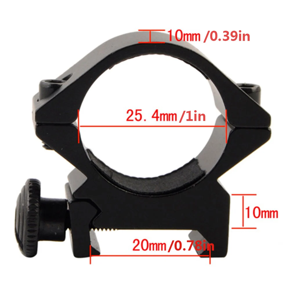 Тактический прицел, крепление для фонарика, 25,4 мм, низкий QD, для винтовки, кольцо, крепление 20 мм, RIS Rail, для охоты, стрельбы, дробовик, лазерный прицел
