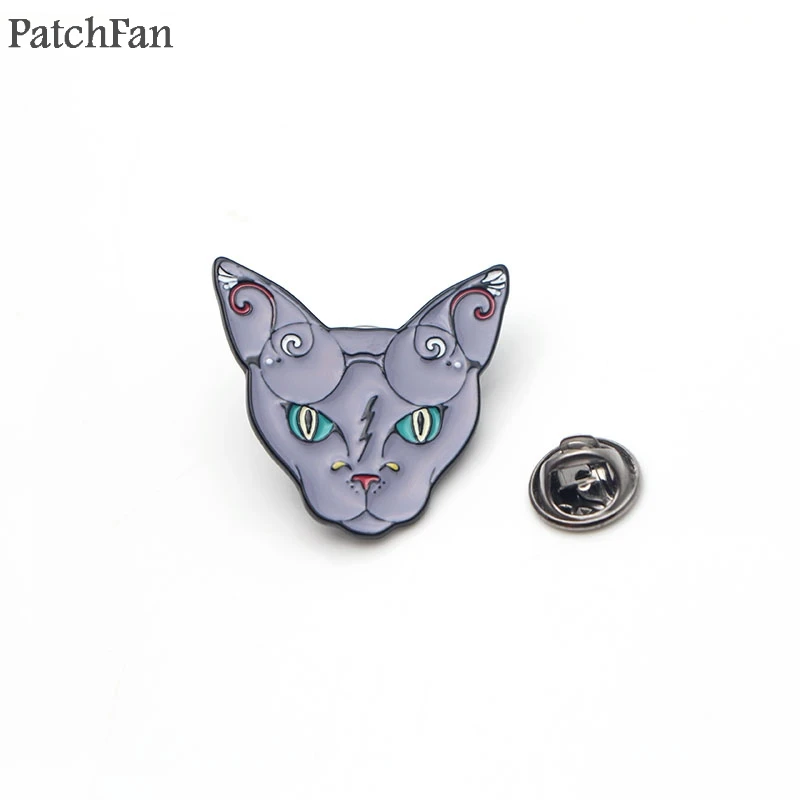 Patchfan Сфинкс кот животное цинк галстук мультфильм забавные булавки броши для рюкзака, одежды для мужчин и женщин шляпа Декоративные значки медаль A1365 - Цвет: 3