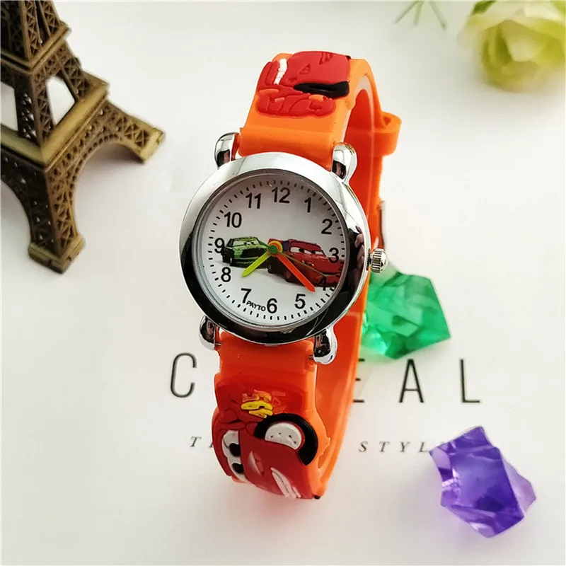 

Cartoon Car Story Silicone Kids Watch Student Boys Girl Anime Quartz Watch Wholesale Children Sports Watch Kids Gift Clock time