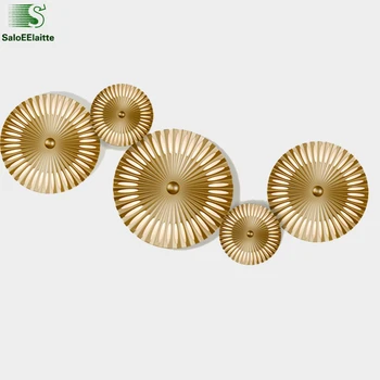 

Novelty Aluminium Chrysanthemum Led Wall Lamp Modern Minimalism Plated Drawing Gold Led Wall Lighting Light Bedroom Led Lights