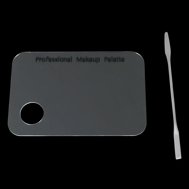 

1Set Stainless Steel Makeup Palette Manicure Clear Acrylic Nail Stamping Plates Polish Gel Mixing Foundation Eyeshadow