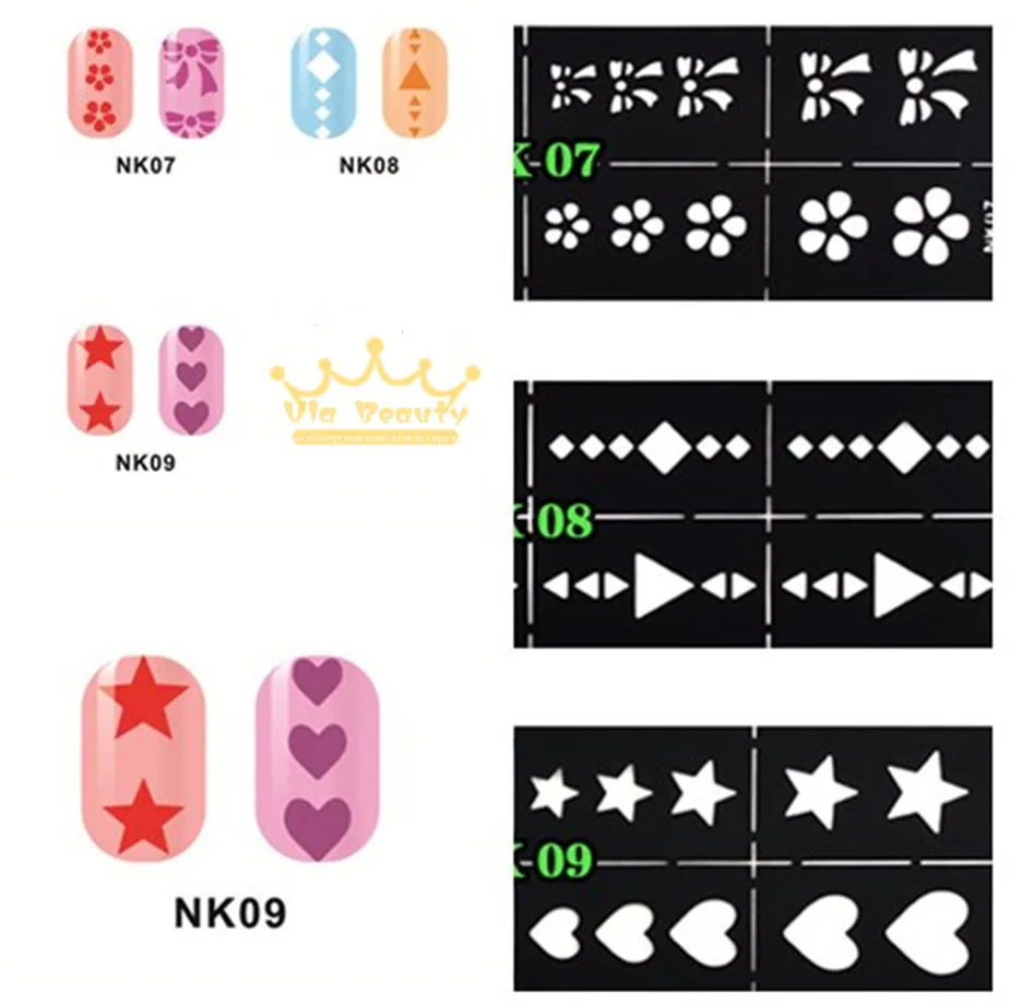 3packs Nail Art Stickers 6 designs Magical Printing Decals Stencil Nail