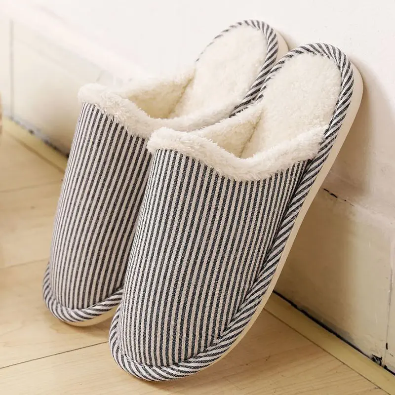 

Autumn Winter Cotton Home Slippers Women Indoor Non-slip Thick Soles Cute Slippers Warm Soft Couple Slip Resistant Shoes Women