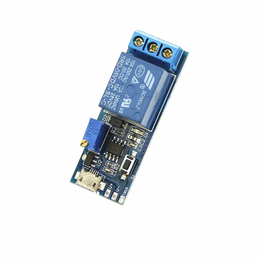 

5V-30V Delay Relays Timer Module Trigger Delay Switch Micro USB Power