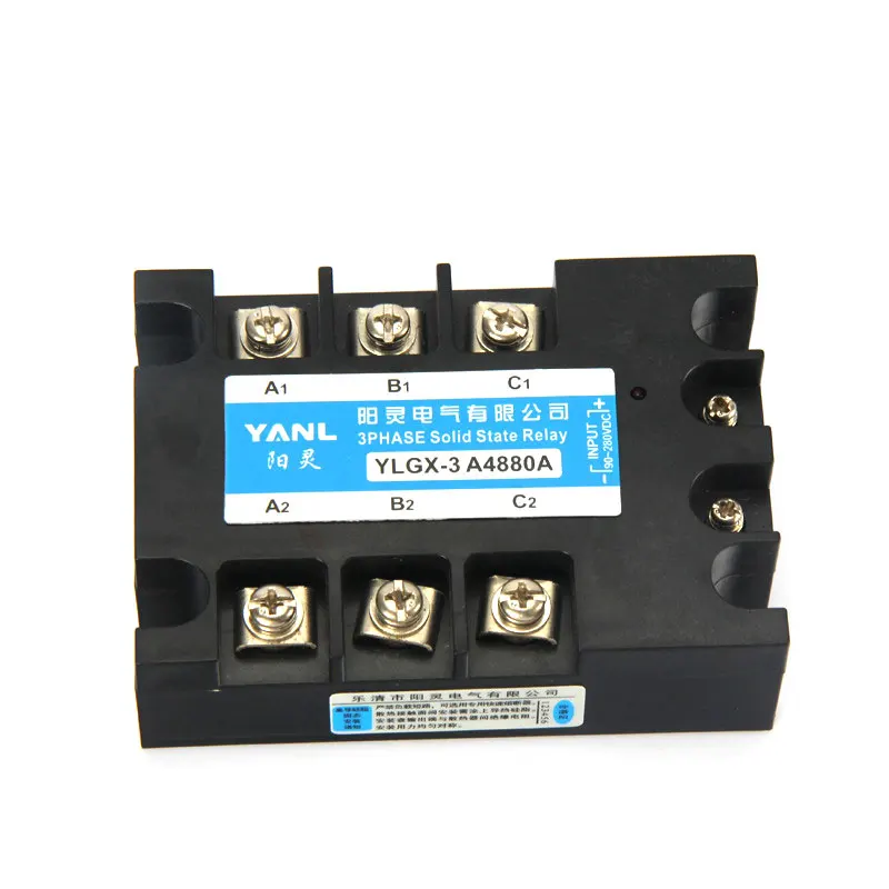 AC AC 3 Phase Solid State Relay 80A 90 280V AC Control 30 480V AC SSR