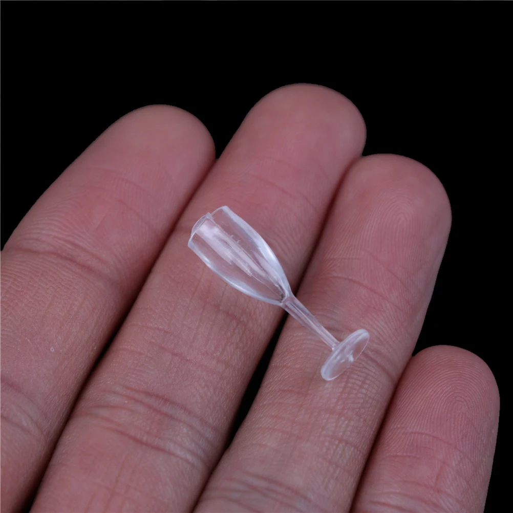 4 шт DIY 3D ремесла прозрачные пластиковые стеклянные чашки с шерстью 1:12