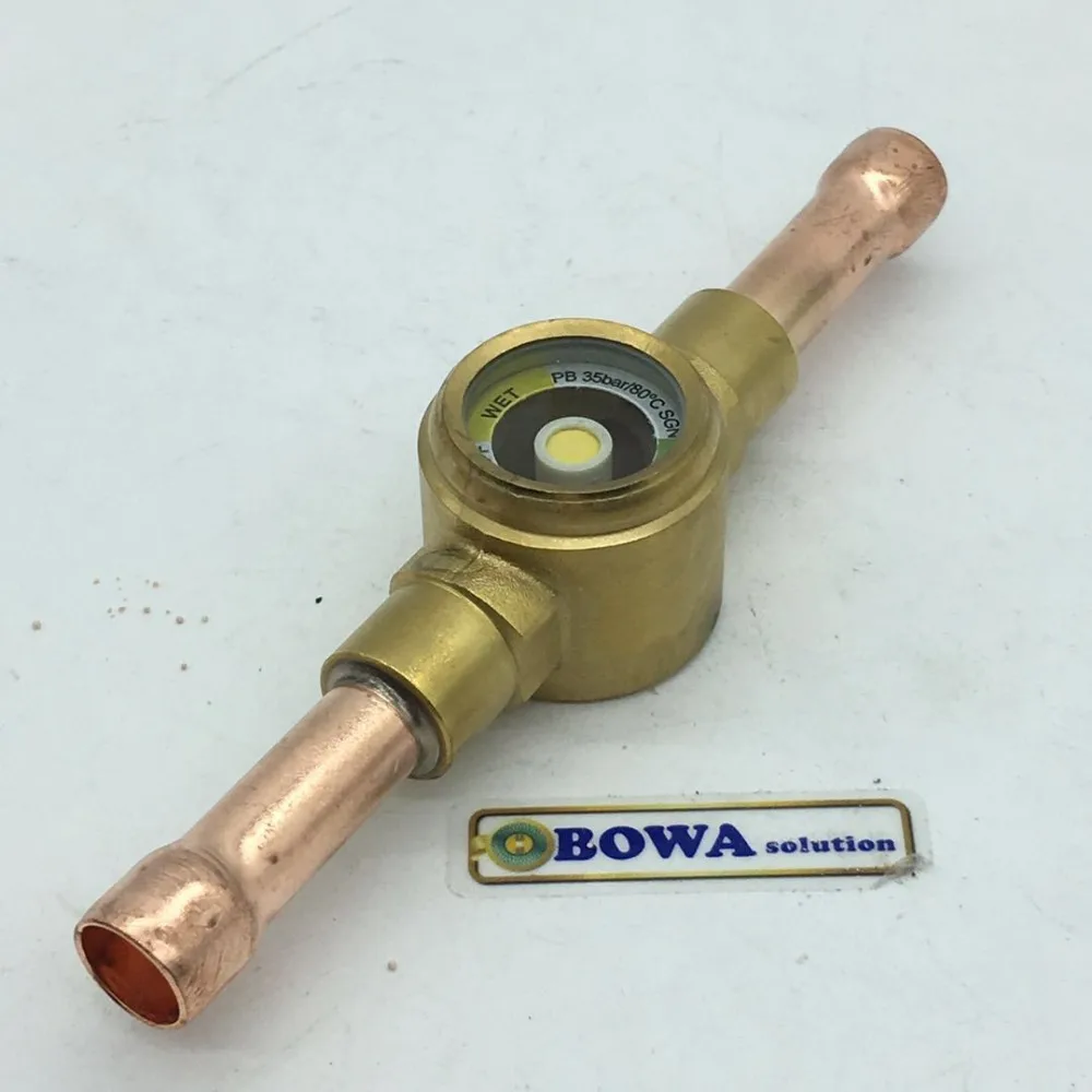 

3/8" refrigerant sight glass useS single indicator for all common refrigerants in condensing unit, heat pump or water chillers