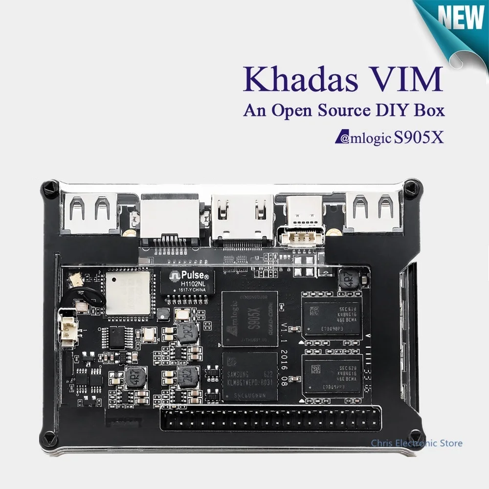 

Mesuvida Khadas Vim An Open Source TV Box Quad core OpenELEC Buildroot OS Amlogic S905X Dual WiFi Bluetooth 4.2 DIY Set top Box