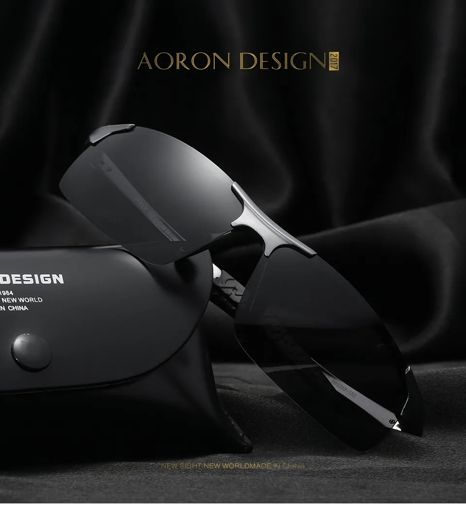 Aoron брендовые дизайнерские поляризованные очки из алюминиево-магниевого сплава, очки для вождения, мужские солнцезащитные очки, аксессуары, мужские очки