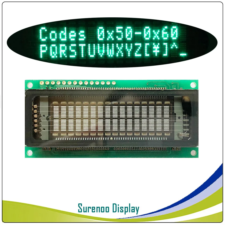 

1602 16X2 VFD Display KH162SD01 Compatible 16T202DA2 M162SD07FA CU16025 162 LCD Module, Support Serial SPI I2C for Arduino