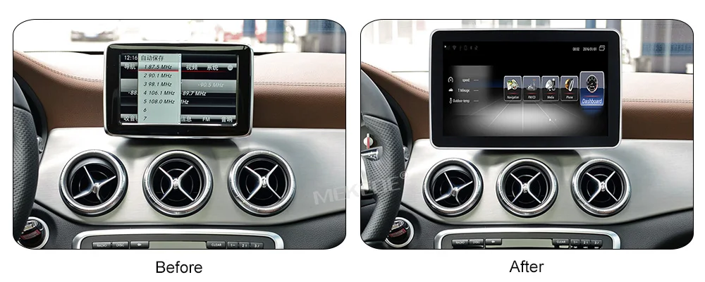 Cheap Android 7.1 4-Core RAM 3G+32G Car Radio GPS Navigation WiFi Bluetooth Head Unit Screen for Mercedes Benz CLA Class W117 NTG 4.5 6